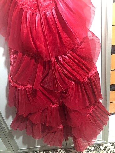 Kırmızı abiye ( özel tasarım ) - Görsel 3