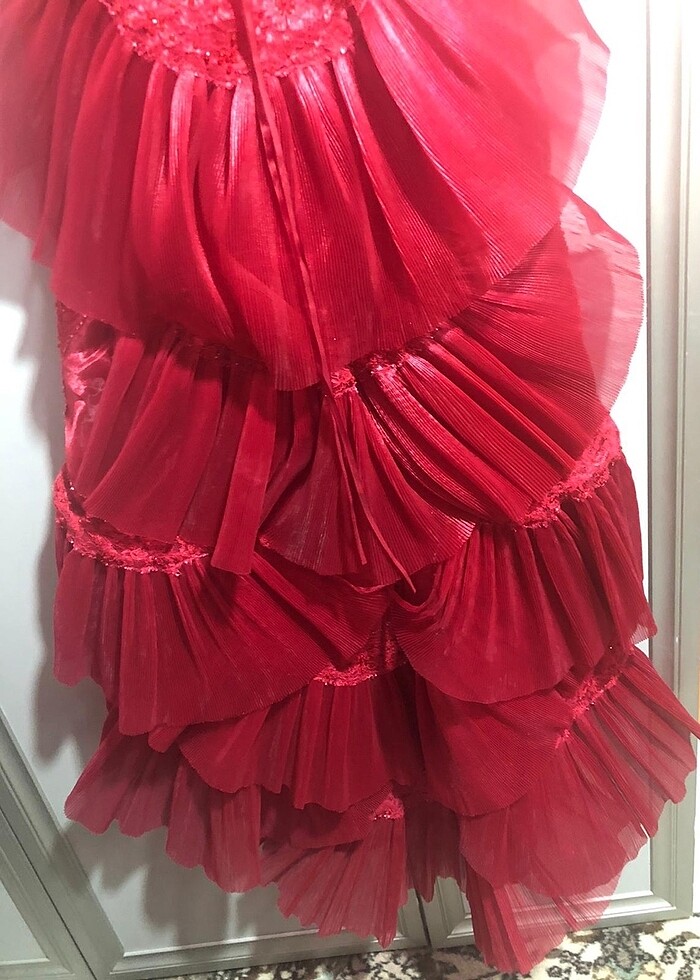 Kırmızı abiye ( özel tasarım ) - Görsel 3