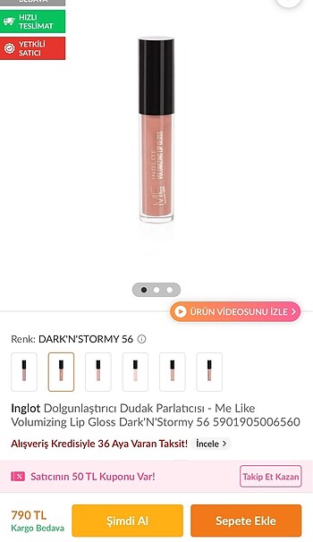 Inglot (51) me like dolgunlaştırıcı dudak parlatıcı
