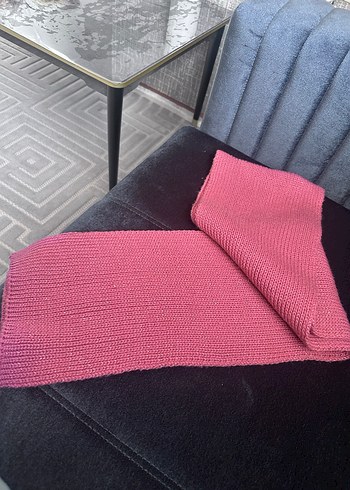 Pembe Örgü Kadın Atkı - Görsel 2