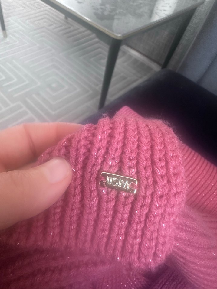 Pembe Örgü Kadın Atkı - Görsel 3