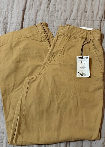 Bershka Bej Kamel Bol Kalip Pantolon