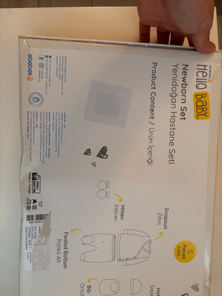 Ebebek hellobaby yenidoğan erkek seti - Görsel 4