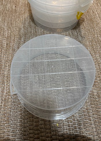 Sarı Kulp Detaylı Şeffaf Plastik Kova 7 tane 3.4 litre - Görsel 3