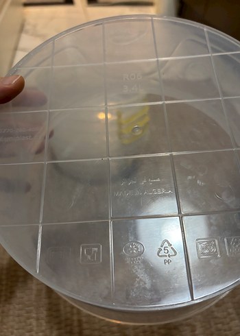 Sarı Kulp Detaylı Şeffaf Plastik Kova 7 tane 3.4 litre - Görsel 6