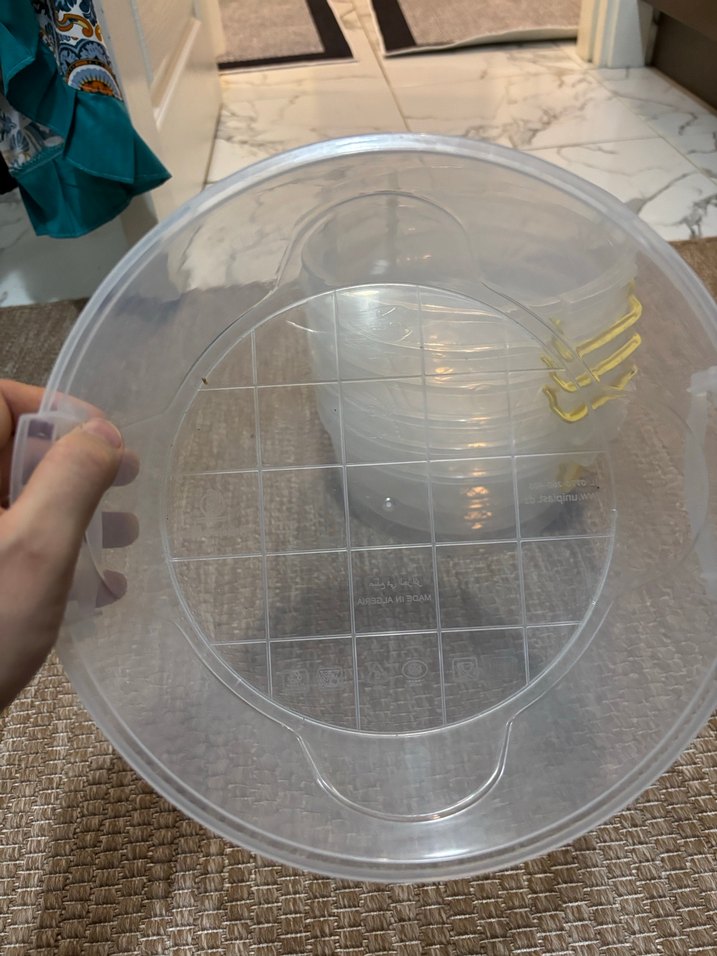 Sarı Kulp Detaylı Şeffaf Plastik Kova 7 tane 3.4 litre - Görsel 4