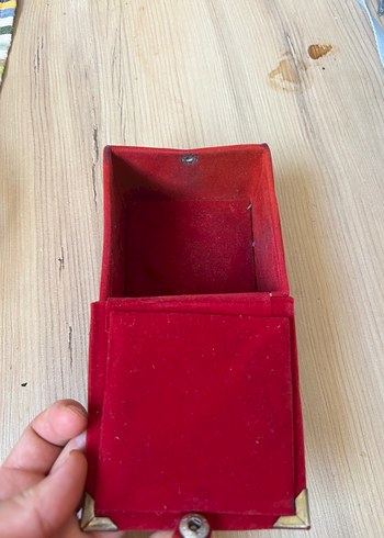 Kırmızı Makyaj Organizeri Kutusu takı mücevher kutusu - Görsel 6