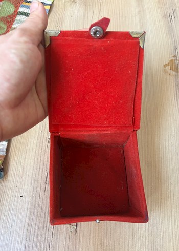 Kırmızı Makyaj Organizeri Kutusu takı mücevher kutusu - Görsel 2