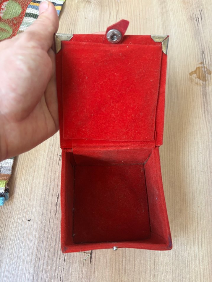 Kırmızı Makyaj Organizeri Kutusu takı mücevher kutusu - Görsel 2