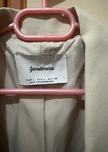 Ekru Stradivarius Blazer Ceket - Görsel 3