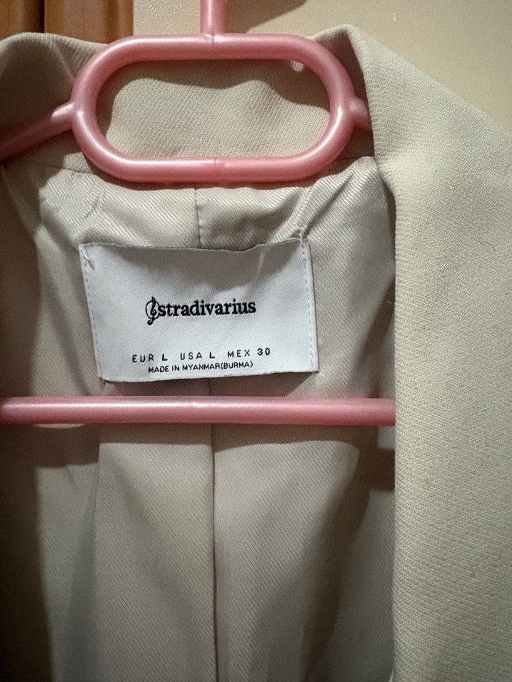 Ekru Stradivarius Blazer Ceket - Görsel 3