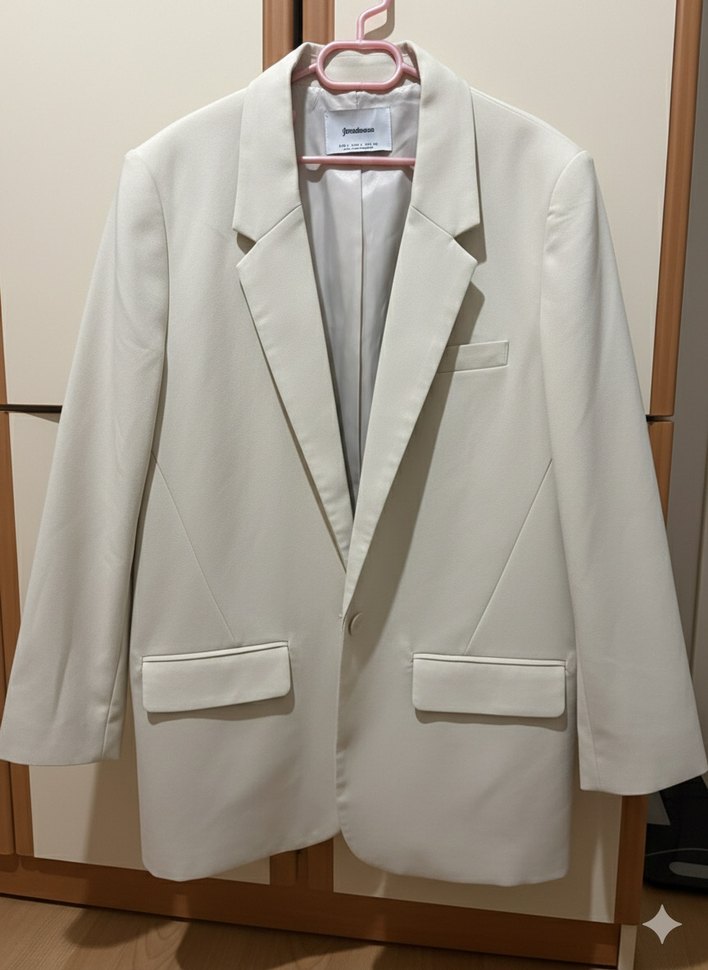 Ekru Stradivarius Blazer Ceket - Görsel 2
