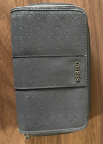 GUESS Gri Deri Fermuarlı Kadın Cüzdan - Görsel 3
