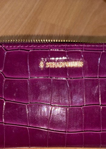 Stradivarius Mor Parlak Deri Kadın Cüzdan - Görsel 3