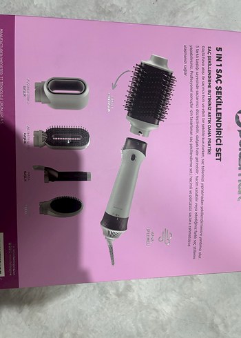 5in1 Beyaz Gri Saç Şekillendirici Set - Görsel 2