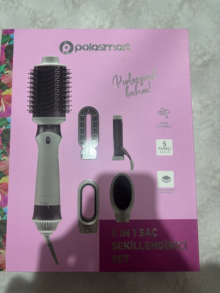 5in1 Beyaz Gri Saç Şekillendirici Set - Görsel 5