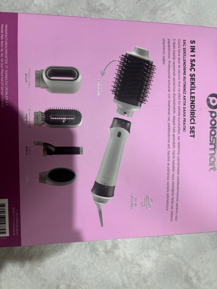 5in1 Beyaz Gri Saç Şekillendirici Set - Görsel 2