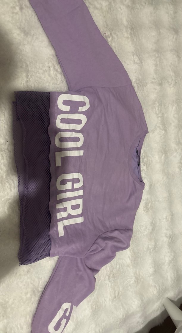 Dantelli Mor Kız Sweatshirt - Görsel 3