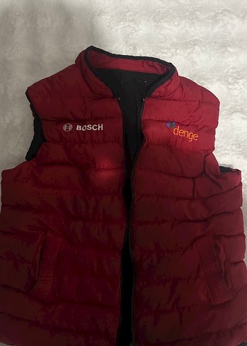 Kırmızı Fermuarlı Erkek Yelek - Görsel 3