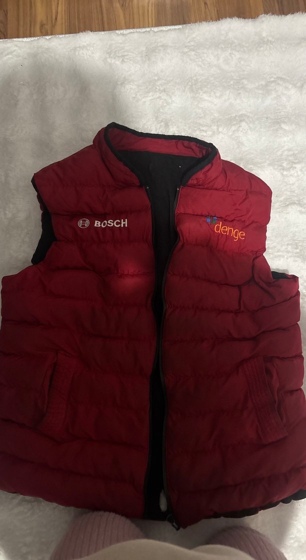 Kırmızı Fermuarlı Erkek Yelek - Görsel 3