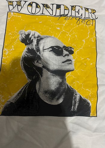 Sarı Baskılı Kız Tişörtü - Görsel 3