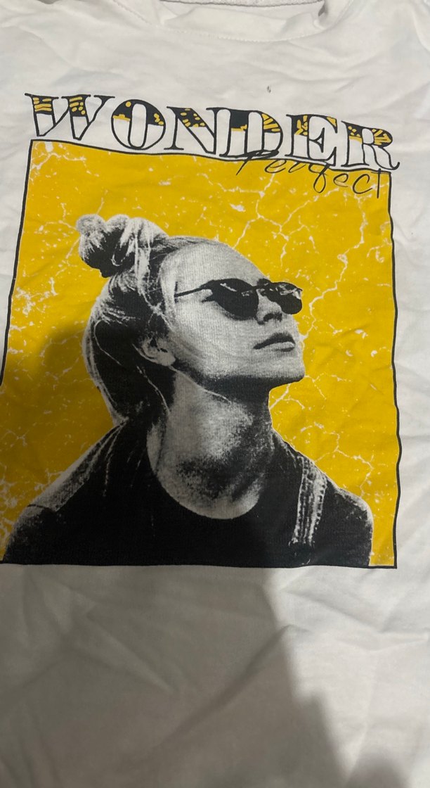 Sarı Baskılı Kız Tişörtü - Görsel 3