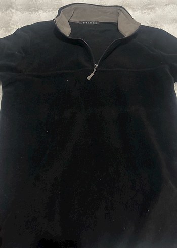 Siyah Fermuarlı Yarım Boğazlı Erkek Polar - Görsel 4