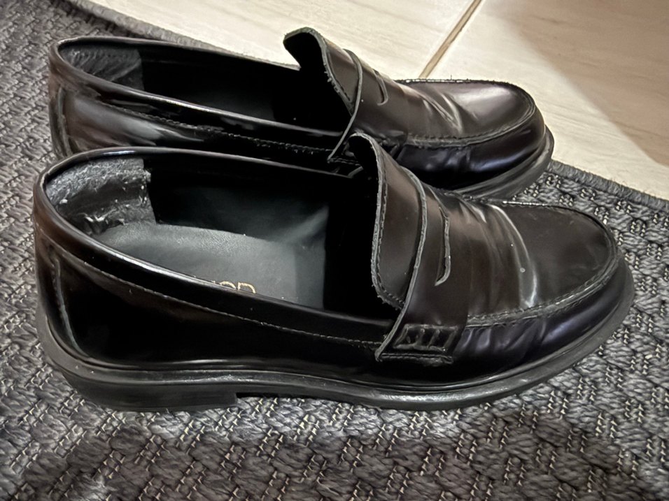 Siyah kadın Klasik Loafer Ayakkabı - Görsel 4