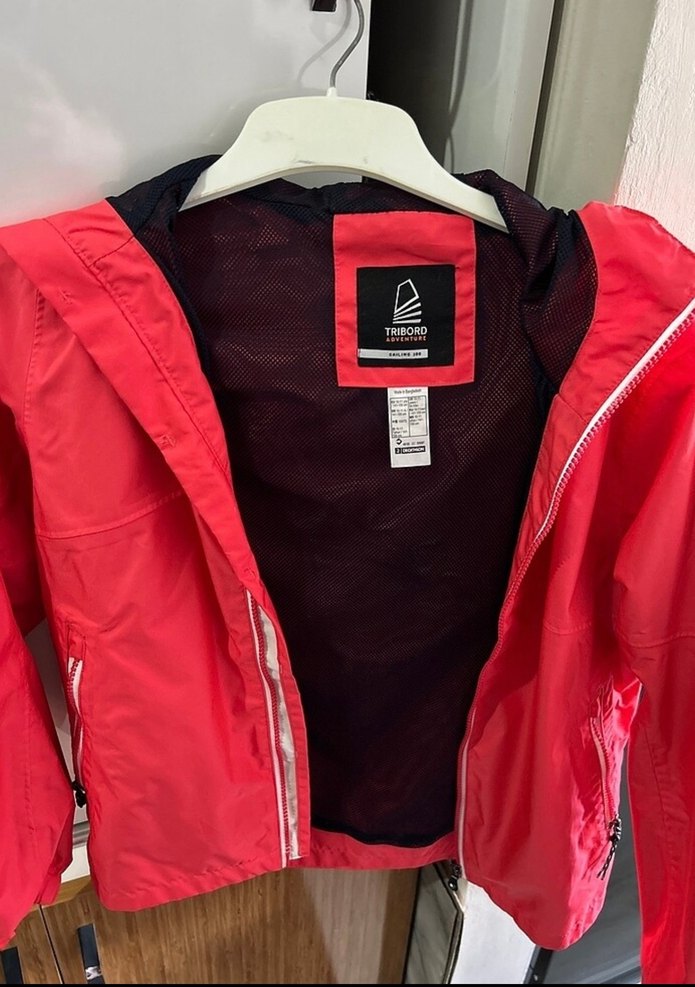 Kırmızı Fermuarlı kız çocuk Rüzgarlık - Görsel 5