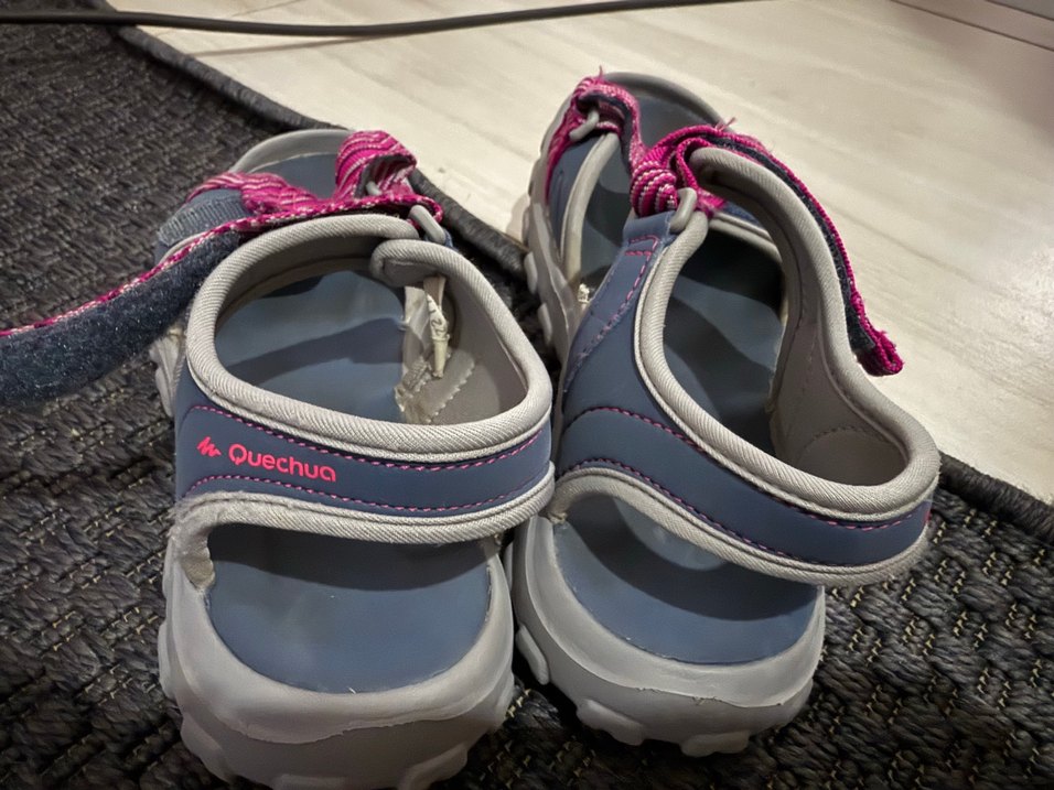 Kız Çocuk Gri Pembe Sandalet - Görsel 5