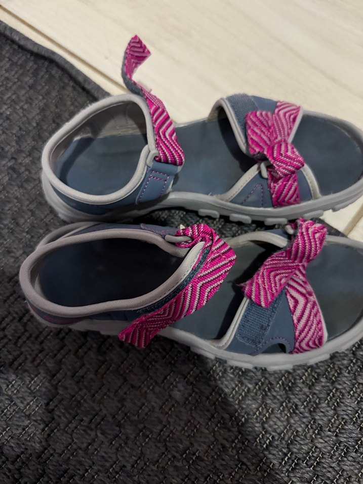 Kız Çocuk Gri Pembe Sandalet - Görsel 2