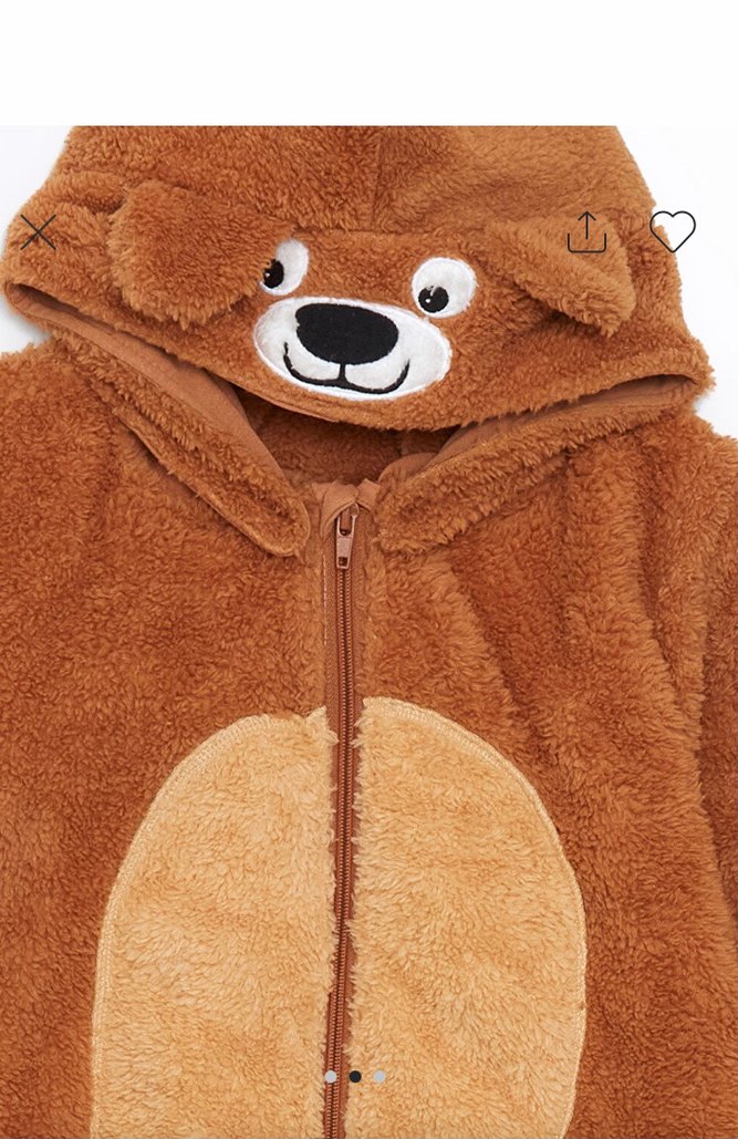 Kahverengi Peluş Ayı uyku tulumu - Görsel 2