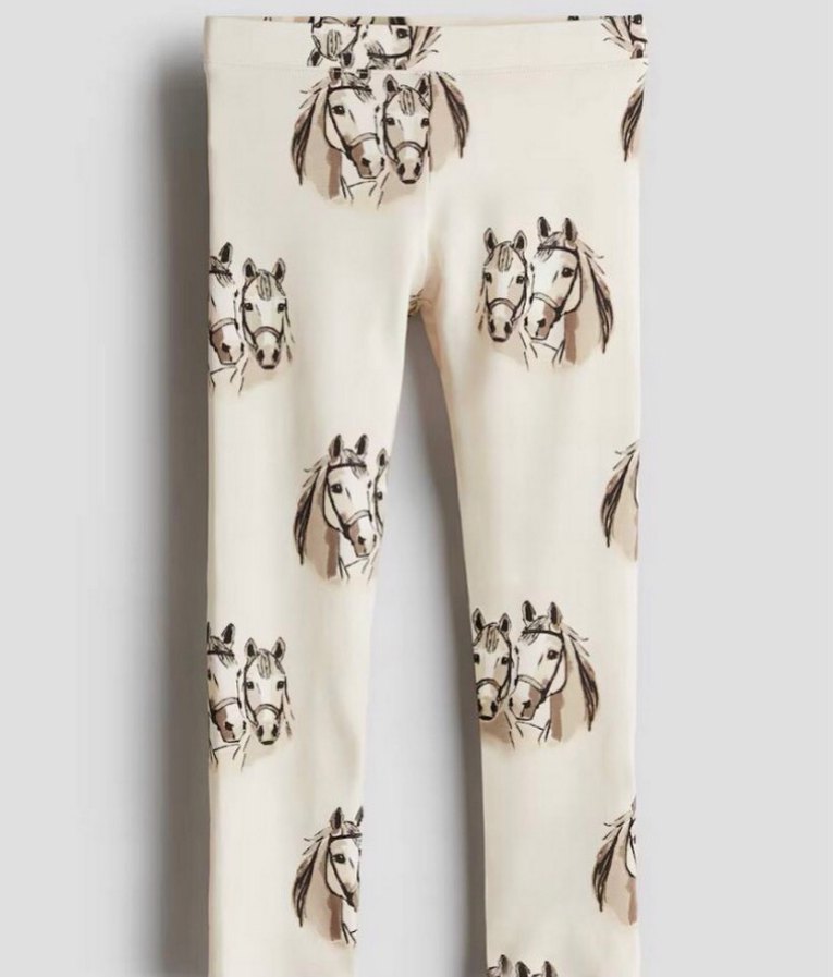 Bej At Figürlü  Kız bebek Takımı - Görsel 2