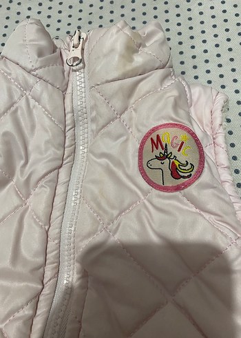 Kız Çocuk Pembe Kürklü Yelek - Görsel 2