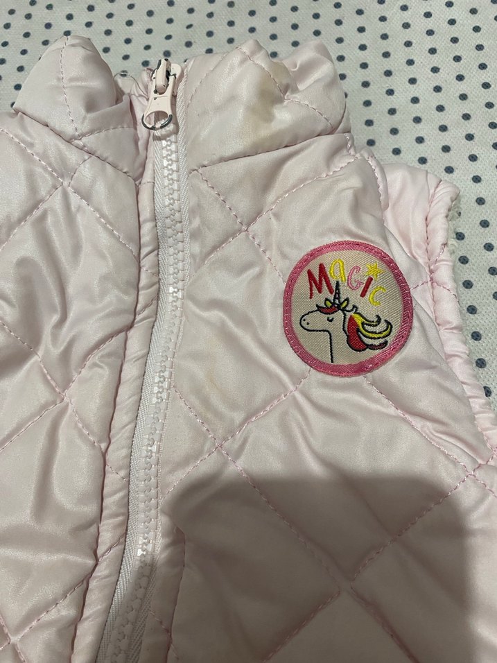 Kız Çocuk Pembe Kürklü Yelek - Görsel 2