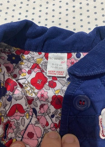 Kız Çocuk Düğmeli Mavi Yelek - Görsel 2