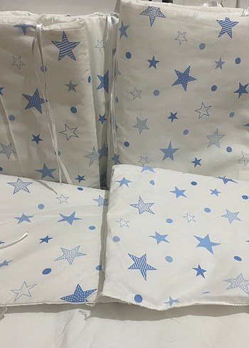 Mavi Yıldız Desenli Bebek Uyku Seti - Görsel 2