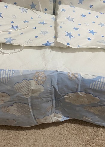 Mavi Yıldız Desenli Bebek Uyku Seti - Görsel 3