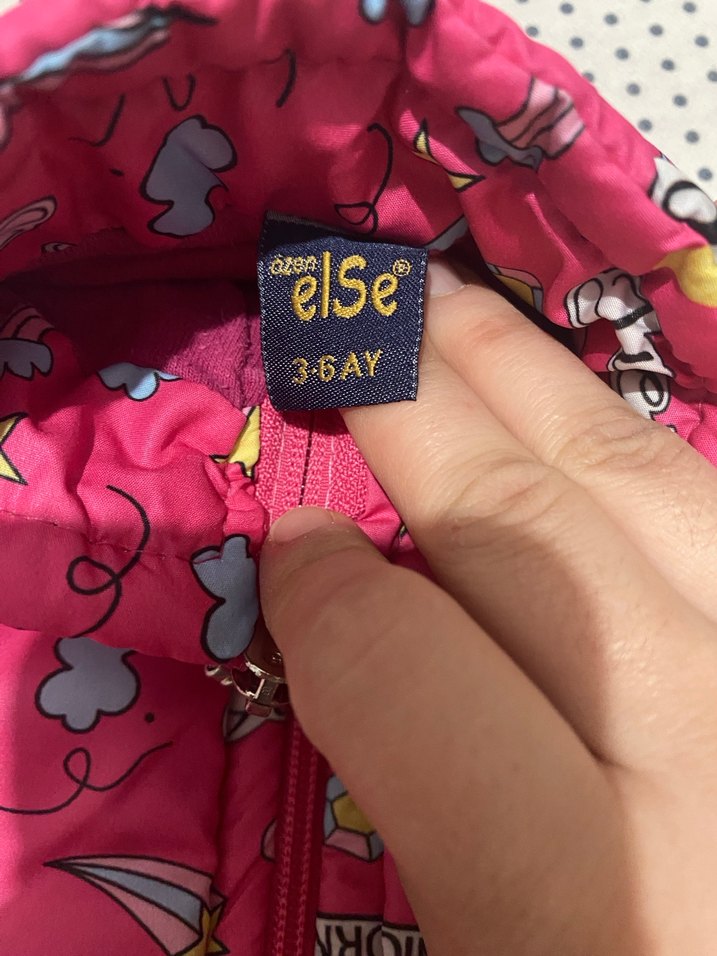 Kız Çocuk Renkli Baskılı Fermuarlı Yelek - Görsel 2