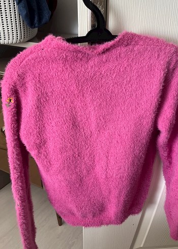 Trendyol & Milla Pembe Nakışlı Kısa Örgü Hırka