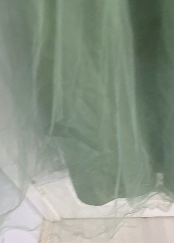 Yeşil Vintage Nakışlı Uzun çocuk Abiye Elbise - Görsel 3