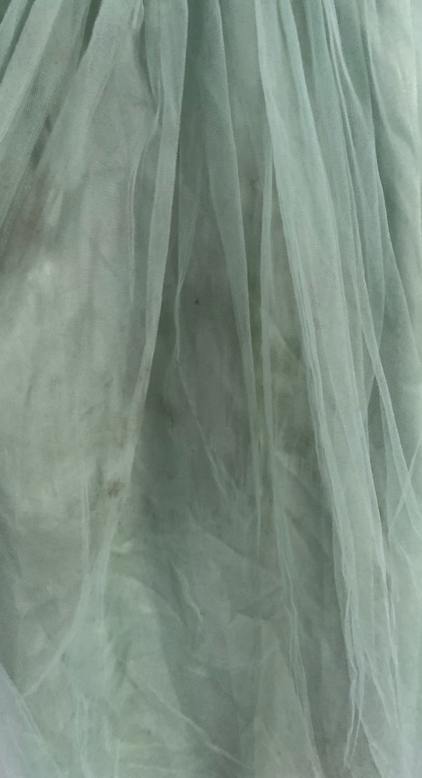 Yeşil Vintage Nakışlı Uzun çocuk Abiye Elbise - Görsel 4