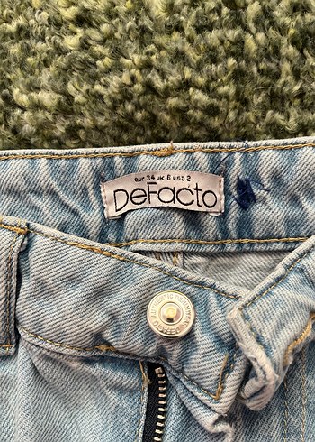 Gri Midi Boy Bol Kesim Kadın Denim Pantolon - Görsel 3