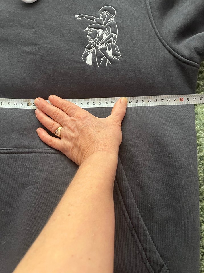 Hiç giyilmedi . Kapüşonlu Nakışlı unisex Sweatshirt - Görsel 4