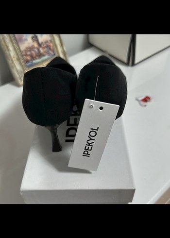 İpekyol Siyah Süet Stiletto Topuklu Kadın Ayakkabı - Görsel 4