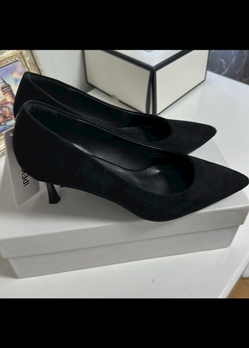 İpekyol Siyah Süet Stiletto Topuklu Kadın Ayakkabı - Görsel 2