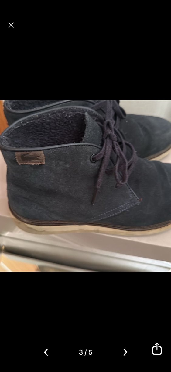 Lacoste marka  lacivert Süet  Günlük Bot - Görsel 3