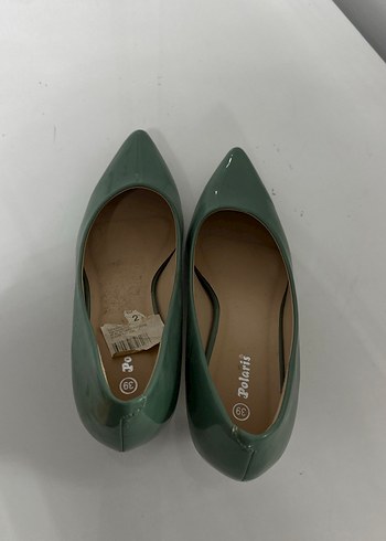 Polaris marka Yeşil Minimalist Stiletto Topuklu Kadın Ayakkabı - Görsel 5