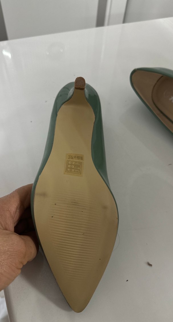 Polaris marka Yeşil Minimalist Stiletto Topuklu Kadın Ayakkabı - Görsel 4