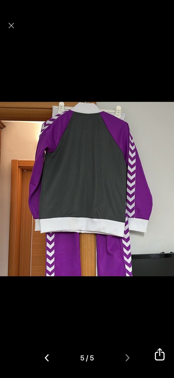 Hummel marka Mor Baskılı Kız Eşofman Takımı - Görsel 5